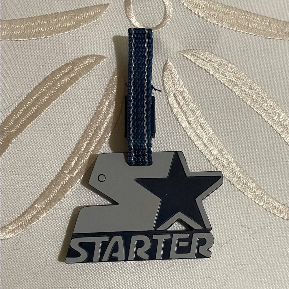 Vintage rare STARTER Gray and Black Logo luggage or backpack ID tag